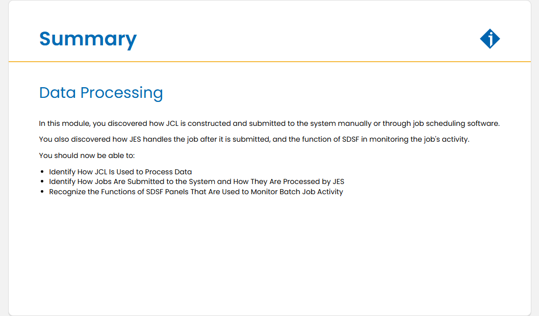 Data Processing Quiz: Data Processing - Summary screenshot