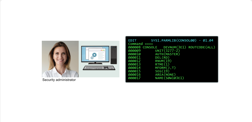 Mainframe Security and Data Access Security: Mainframe Security and Data Access - Console Authorization screenshot